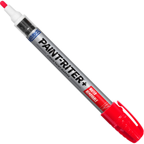 Marqueur &agrave; la peinture nettoyable &agrave; l'eau Paint-Riter+, Liquide, Rouge Pryde Industrial Inc.