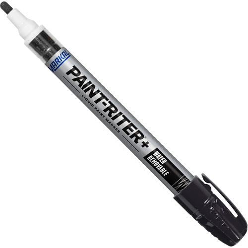 Marqueur &agrave; la peinture nettoyable &agrave; l'eau Paint-Riter+, Liquide, Noir Pryde Industrial Inc.