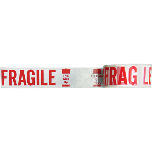 Bilingual Printed Tape – Fragile This Side Up , Red on White Pryde Industrial Inc.
