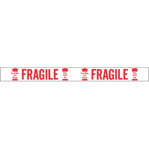 Bilingual Printed Tape – Fragile This Side Up , Red on White Pryde Industrial Inc.