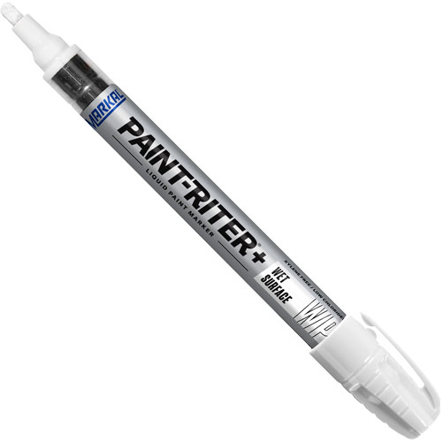 Marqueur &agrave; peinture pour surfaces humides Paint-Riter+, Liquide, Blanc Pryde Industrial Inc.