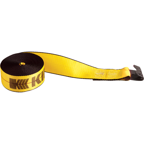 Winch Straps, Flat Hook, 4" W x 30' L, 5400 lbs. (2450 kg) Working Load Limit Pryde Industrial Inc.
