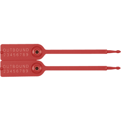 Gemini&reg; Tote Seals, 7-1/4", Plastic, Pull-Through Pryde Industrial Inc.