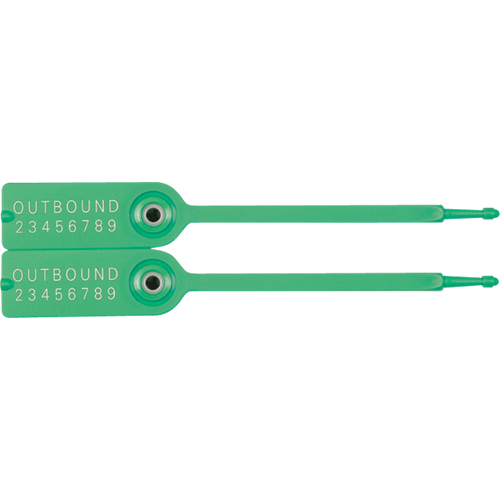 Gemini&reg; Tote Seals, 7-1/4", Plastic, Pull-Through Pryde Industrial Inc.
