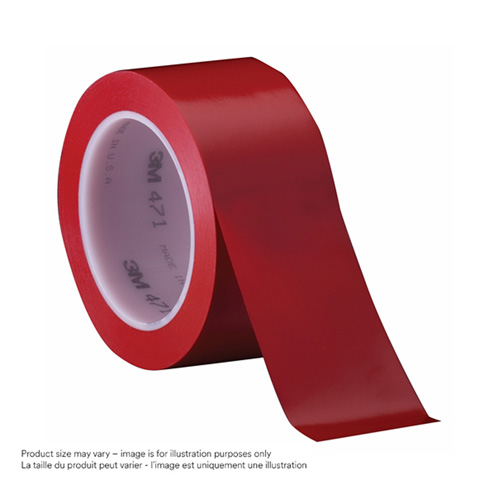 Ruban en vinyle 471, 38 mm (1-1/2") la x 32,9 m (108') lo, 5,3 mils, Rouge Pryde Industrial Inc.