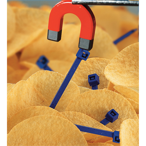 Metal Detectable Cable Ties, 15-2/5" L, 50 lbs. Tensile Strength Pryde Industrial Inc.