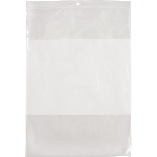 White Block Poly Bags, Reclosable, 12" x 9", 2 mils Pryde Industrial Inc.