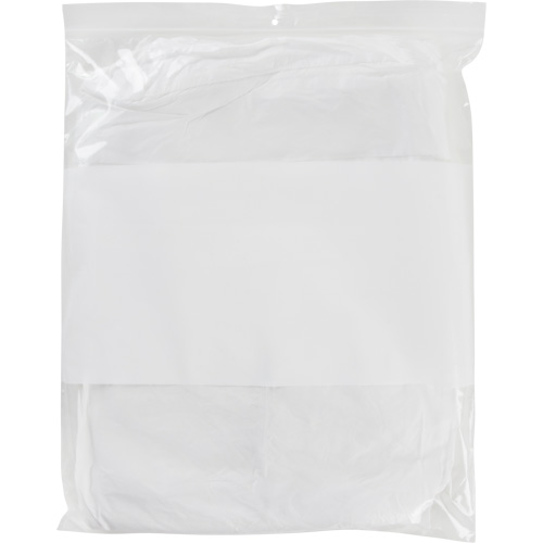 Sacs en poly avec espace inscriptible blanc, Refermable, 15" x 12", 2 mils Pryde Industrial Inc.