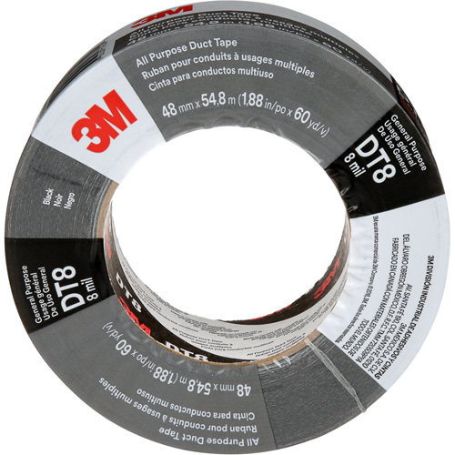 Ruban adh&eacute;sif tout usage DT8, 8 mils, Noir, 48 mm (2") x 55 m (180') Pryde Industrial Inc.