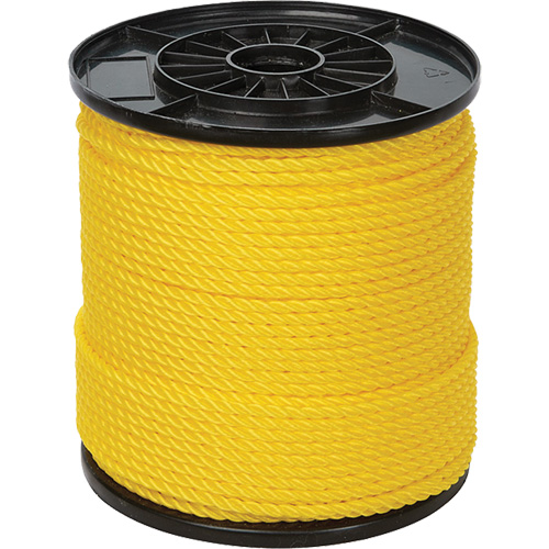 Corde torsad&eacute;e jaune &agrave; trois brins 1/4", Polypropyl&egrave;ne, 550' Pryde Industrial Inc.