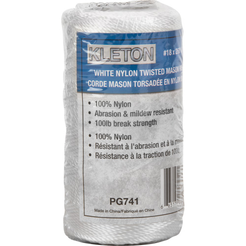 #18 Twisted Mason Rope, Nylon, 260' Pryde Industrial Inc.