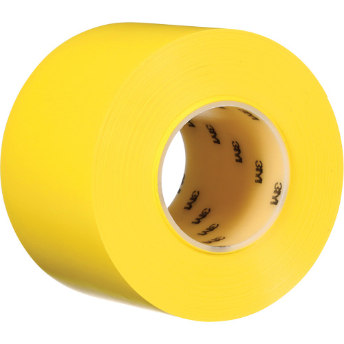 Durable Floor Marking Tape 971, 4" x 108', Vinyl, Yellow Pryde Industrial Inc.