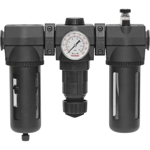Filtre, d&eacute;tendeur & lubrificateur Modulair 400 avec drain manuel & bol standard, 3/4" NPTF Pryde Industrial Inc.