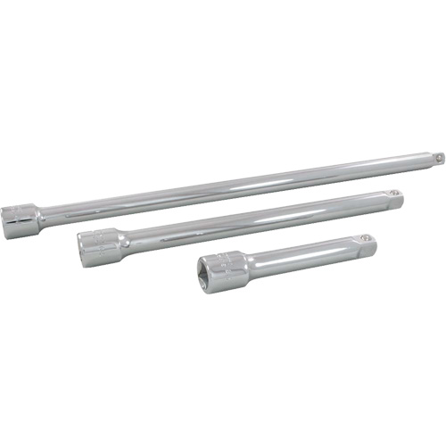 Jeu de rallonges pour douilles, Prise de 1/2", Fini Chrome, 3 Mcx Pryde Industrial Inc.