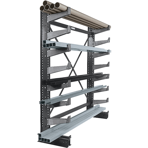Single-sided Cantilever Brace Set - Starter, Single Sided, 14" Arm, 36" W x 84" H, 1000 lbs. Capacity Pryde Industrial Inc.