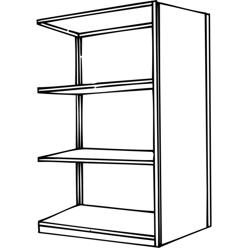 &eacute;l&eacute;ment de rayonnage Interlok, Acier, Sans boulons, Capacit&eacute; 800 lb, 36" la x 76" h x 24" p Pryde Industrial Inc.