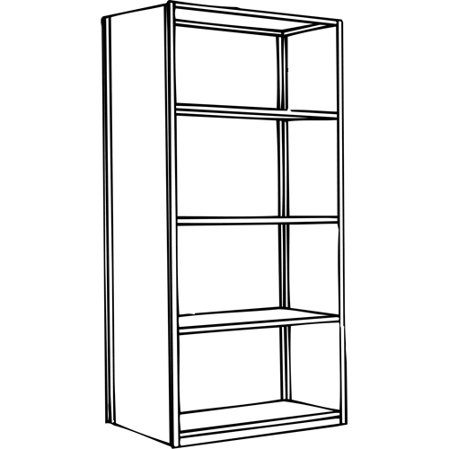 &eacute;l&eacute;ment de rayonnage Interlok, Acier, Sans boulons, Capacit&eacute; 800 lb, 36" la x 100" h x 24" p Pryde Industrial Inc.