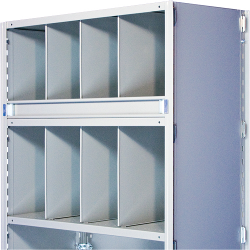S&eacute;parateur pour rayonnage enclenchable Interlok Pryde Industrial Inc.