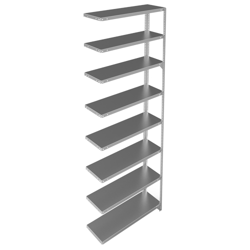 &eacute;l&eacute;ment de rayonnage, Acier galvanis&eacute;, Montant &agrave; fente, Capacit&eacute; 400 lb, 36" la x 96" h x 12" p Pryde Industrial Inc.