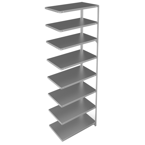&eacute;l&eacute;ment de rayonnage, Acier galvanis&eacute;, Montant &agrave; fente, Capacit&eacute; 400 lb, 36" la x 96" h x 18" p Pryde Industrial Inc.