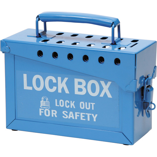 Coffret de s&eacute;curit&eacute; portatif en m&eacute;tal, Bleu Pryde Industrial Inc.