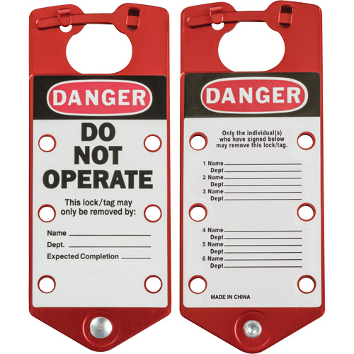 Labeled Lockout Hasps, Red Pryde Industrial Inc.