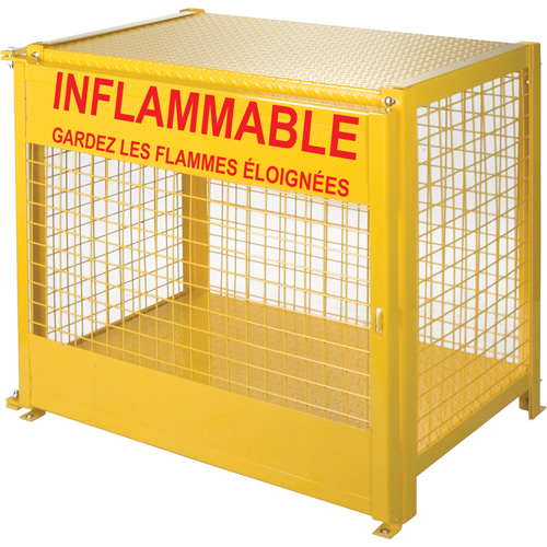 Armoires pour cylindres &agrave; gaz, nbre de bouteilles: 6, 44" , 30" , 37" , Jaune Pryde Industrial Inc.
