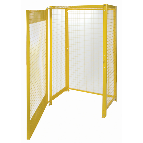 Gas Cylinder Cabinets, 10 Cylinder Capacity, 44" W x 30" D x 74" H, Yellow Pryde Industrial Inc.