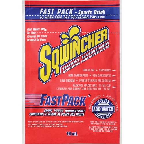 Sqwincher&reg; Rehydration Drink Fast Pack&reg;, Single Serve, Fruit Punch Pryde Industrial Inc.