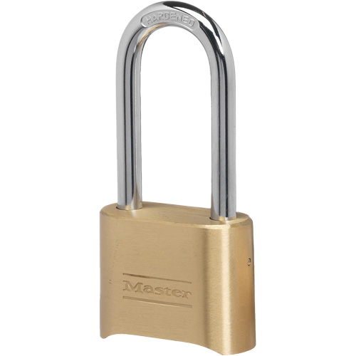 Combination Padlock, Silver, Brass Coating, 2" Width Pryde Industrial Inc.