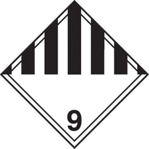 TDG Shipping Labels, Class 9, Miscellaneous Dangerous Goods, Vinyl Pryde Industrial Inc.