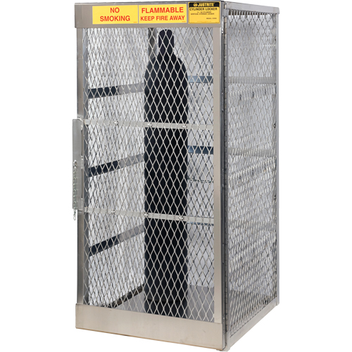 Armoires en aluminium pour bouteilles GPL, nbre de bouteilles: 10, 30" , 32" , 65" , Argent Pryde Industrial Inc.