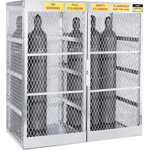 Armoires en aluminium pour bouteilles GPL, nbre de bouteilles: 20, 60" , 32" , 65" , Argent Pryde Industrial Inc.
