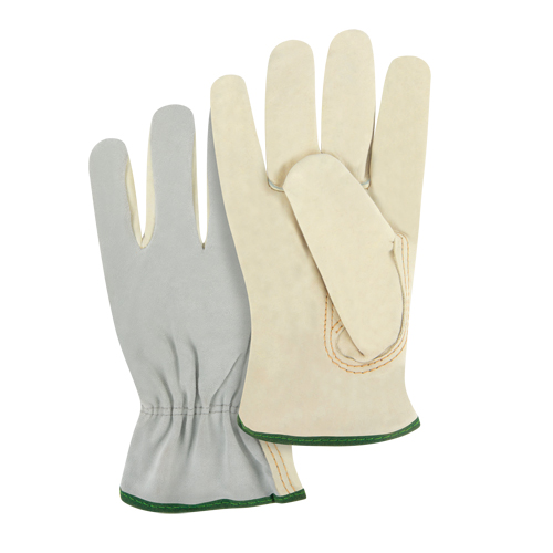 Gants de conducteur &agrave; dos fendu, Moyen, Paume en Cuir fleur de vache Pryde Industrial Inc.