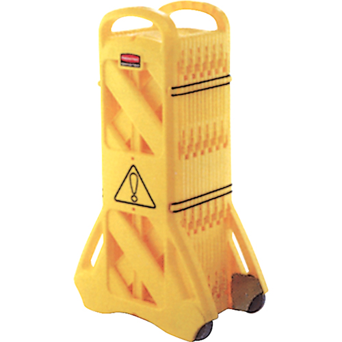 Portable Mobile Barriers, 13' L, Plastic, Yellow Pryde Industrial Inc.