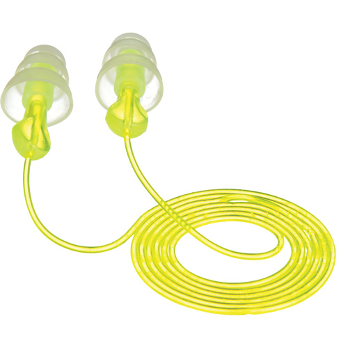 E-A-R Tri-Flange Reusable Earplugs, Corded, Bulk - Polybag, 26 dB NRR, One-Size Pryde Industrial Inc.