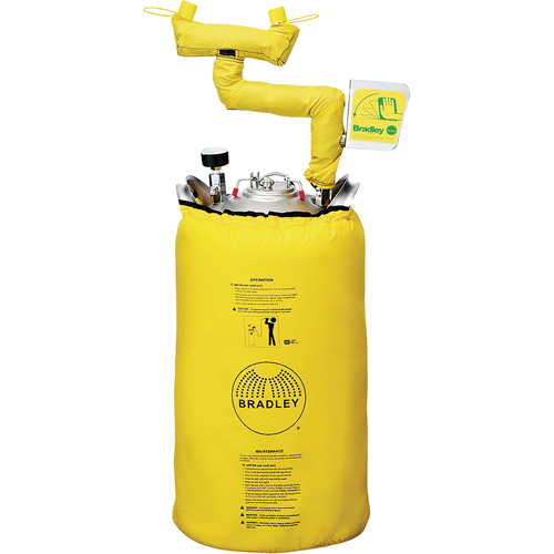 Portable Eyewash Station With Heater Jacket, Pressurized, 15 gal. Capacity, Meets ANSI Z358.1 Pryde Industrial Inc.