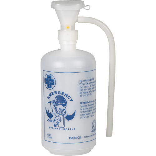 Eyewash Bottle With Eye Cup, Empty Bottle, 32 oz. Pryde Industrial Inc.