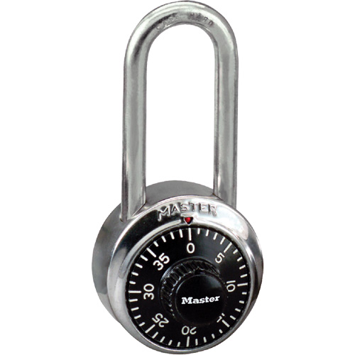 Combination Padlock, Silver, Hardened Steel, 1-7/8" Width Pryde Industrial Inc.