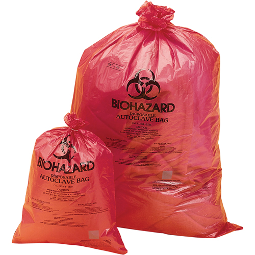 Sacs pour d&eacute;chets dangereux, Biorisque, 19" lo x 14" la, 0,0317 mm, Capacit&eacute; de 15 L (4 gal.) Pryde Industrial Inc.