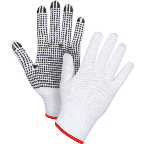 Gants tricot&eacute;s &agrave; pois, Poly/coton, Un c&ocirc;t&eacute;, Calibre 7, Petit Pryde Industrial Inc.