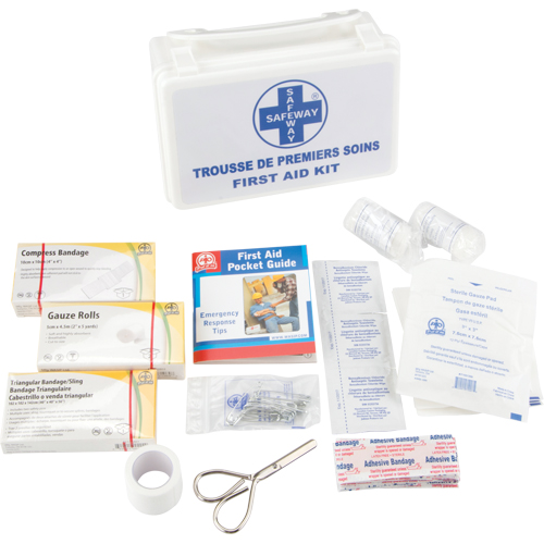 Trousse de premiers soins, Dispositif m&eacute;dical Classe 1, Boîte en plastique Pryde Industrial Inc.
