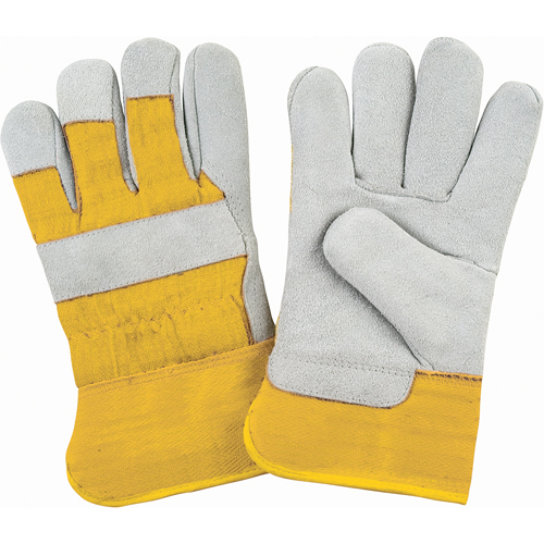 Gants d'ajusteur doubl&eacute;s pour l'hiver de premi&egrave;re qualit&eacute;, Moyen, Paume en Cuir de vache refendu, Doublure en Molleton de mousse Pryde Industrial Inc.