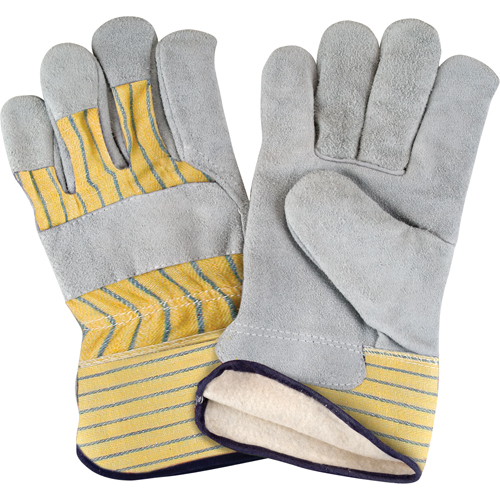Gants d'ajusteur doubl&eacute;s pour l'hiver, T-Grand, Paume en Cuir de vache refendu, Doublure en Molleton de coton Pryde Industrial Inc.