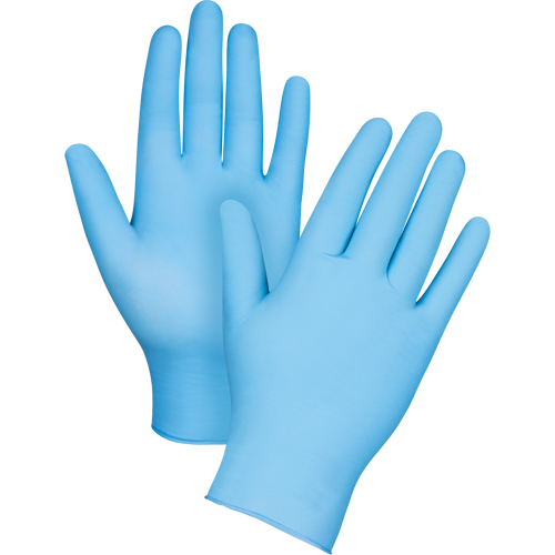 Puncture-Resistant Medical-Grade Disposable Gloves, 2X-Large, Nitrile, 4.5-mil, Powder-Free, Blue, Class 2 Pryde Industrial Inc.