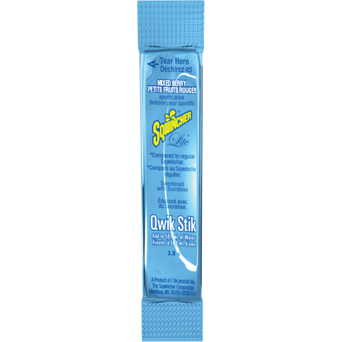 Sqwincher&reg; Boisson de r&eacute;hydratation ZERO Qwik Stik, Poudre, M&eacute;lange de baies Pryde Industrial Inc.