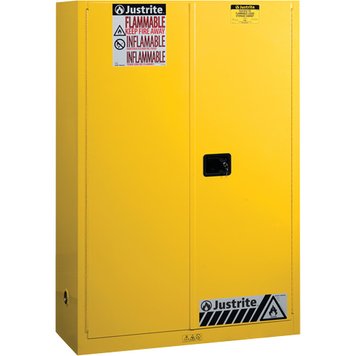 Sure-Grip&reg; Ex Flammable Storage Cabinets, 45 gal., 2 Door, 43" W x 65" H x 18" D Pryde Industrial Inc.