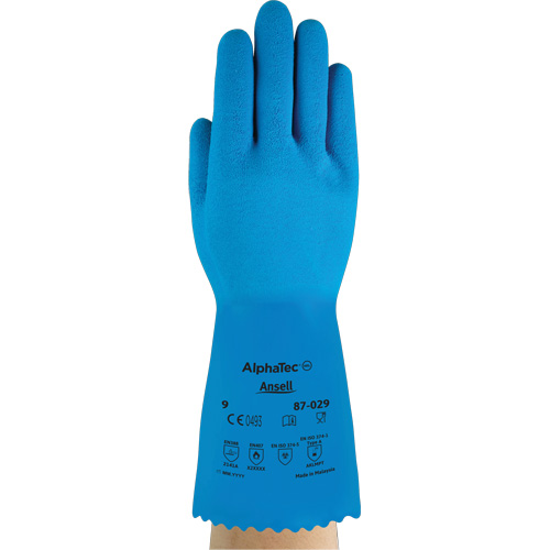 Gants AlphaTec 87-029, Taille Petit/7, 12" lo, Latex de caoutchouc, Doublure en Nylon, 50 mils Pryde Industrial Inc.