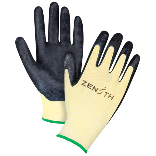 Gants r&eacute;sistants &agrave; la coupe avec prise sup&eacute;rieure, Taille Petit/7, Calibre 13, Rev&ecirc;tement Mousse de nitrile, Enveloppe en Aramide, ANSI/ISEA 105 niveau 3/EN 388 niveau 5 Pryde Industrial Inc.
