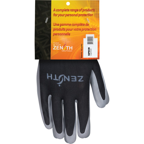 Gants enduits confortables de premi&egrave;re qualit&eacute;, 9/Grand, R&ecirc;vetement Nitrile, Calibre 13, Enveloppe en Polyester Pryde Industrial Inc.